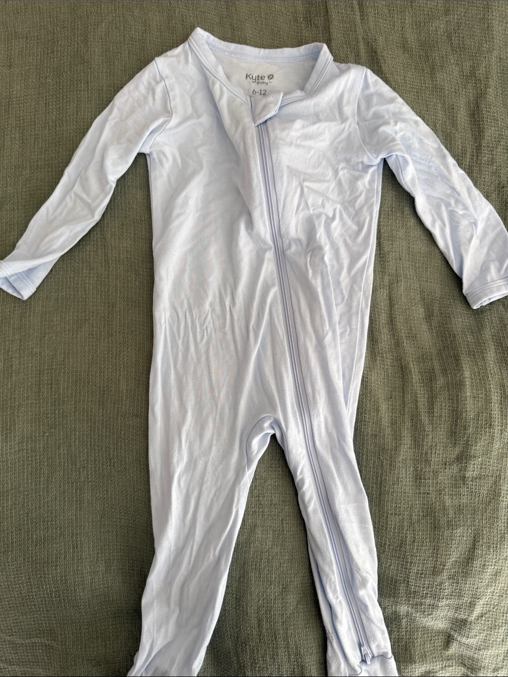 Kyte BABY Pale Blue Zipper Footed One-Piece